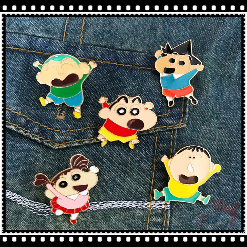 Crayon Shin Chan Series 02 Nowara Shinnosuke His Friends Brooches 1pc Fashion Doodle Enamel Pins Backpack Button Badge Brooch Shopee Singapore