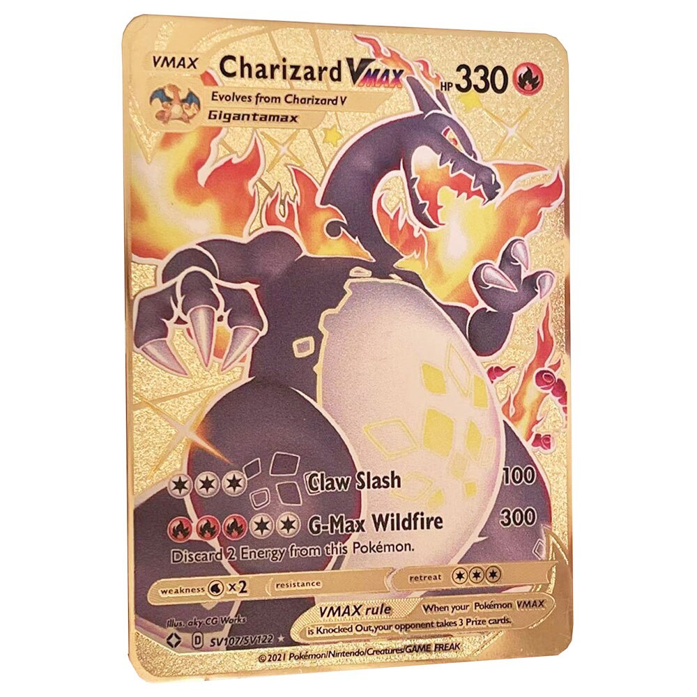 Direct Sales Pokemon Metal Cards English hp Arceus Vmax Yu Gi Oh Pikachu Charizard Golden Iron Card Kids Collection Birthday Gift Shiny Dhbz Shopee Singapore