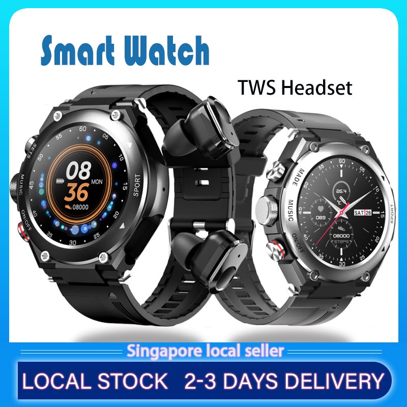 Smart Watch T92 Bracelet 2 in 1 TWS Wireless Earbuds 1.28Inch BT Call ...