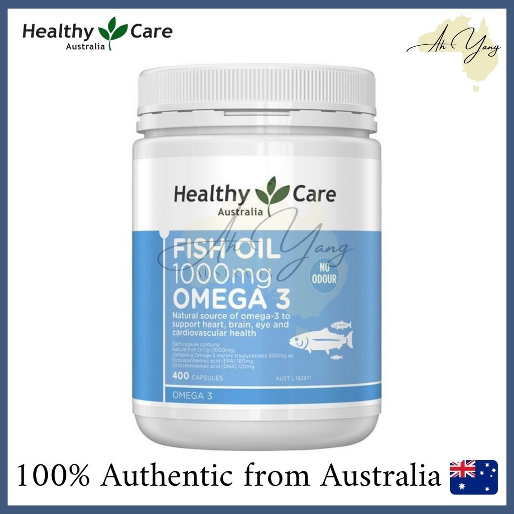 Healthy Care Australia Fish Oil 1000mg Omega 3 400 Capsules Shopee Singapore