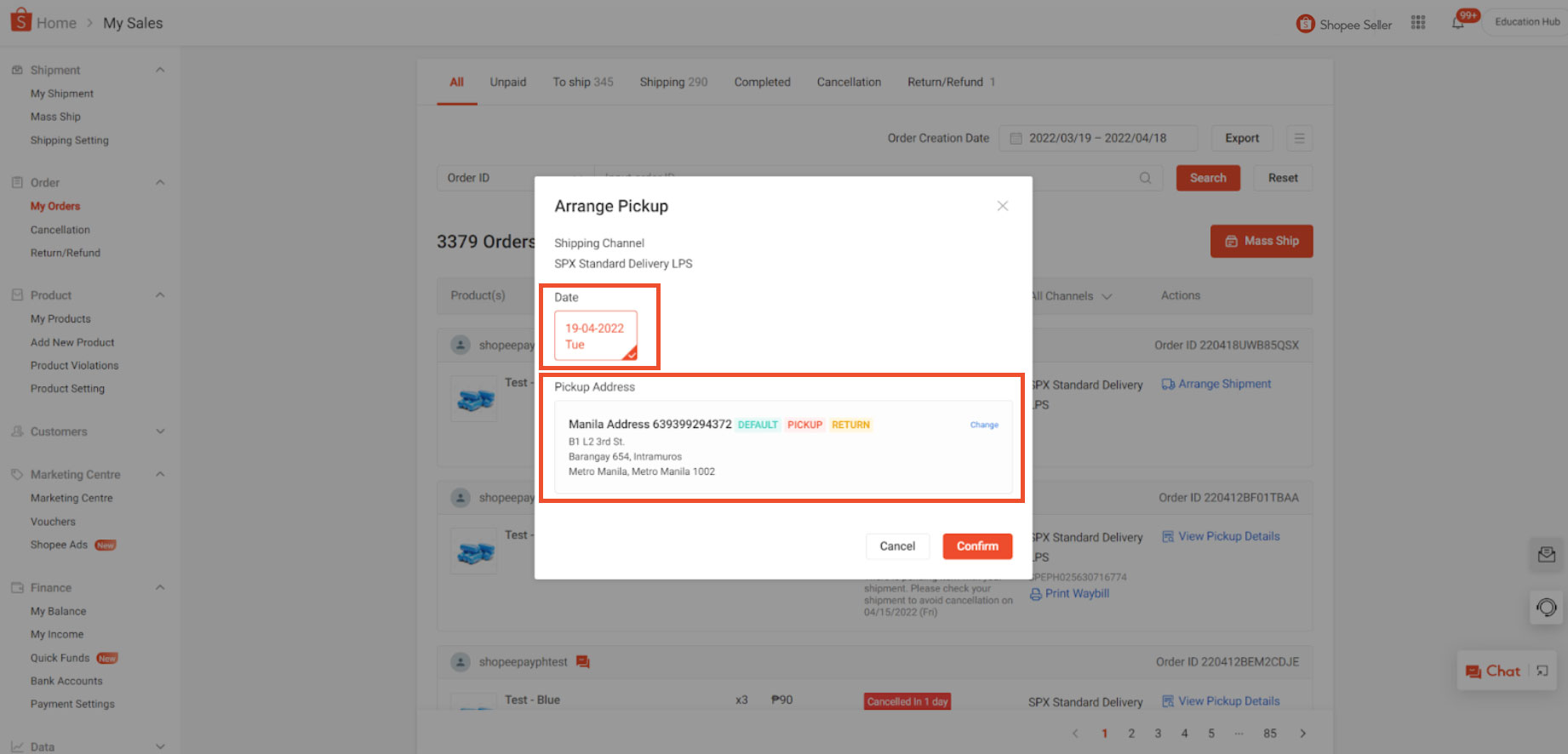 How to Reschedule a Pickup Shopee PH Seller Education Hub
