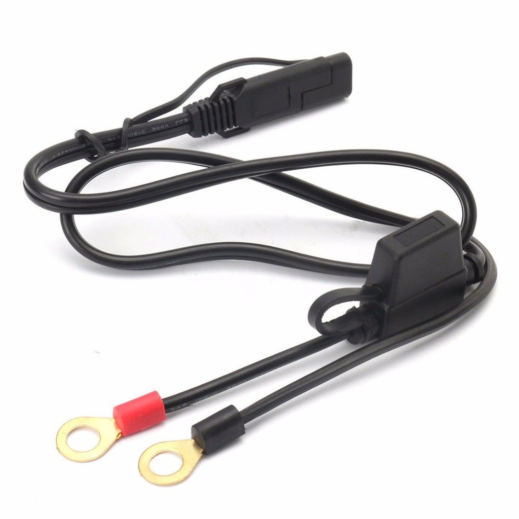Motorcycle Battery Charger Terminal Connector Harness Cable Charging Durable 