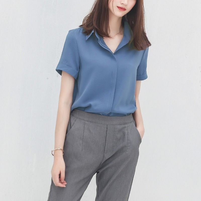 grey chiffon shirt