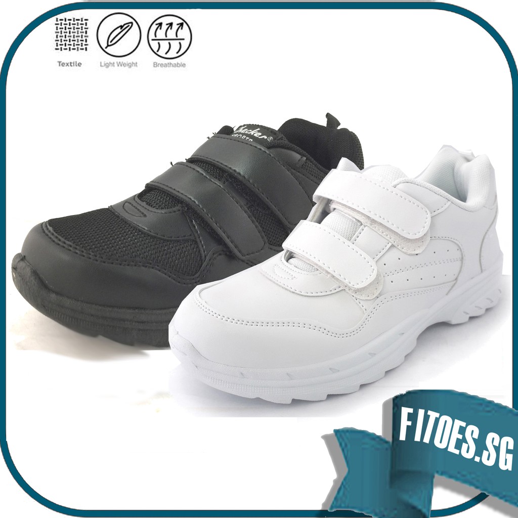 black velcro school shoes