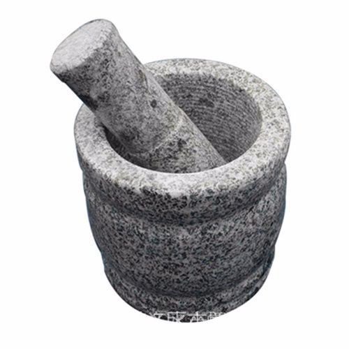 Natural Bluestone Garlic Press Stone Mortar Household Gallipot Grinder
