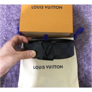Louis Vuitton LV Classic LOGO Buckle 40mm Black Checkerboard Check Belt M9808T In Stock | Shopee ...