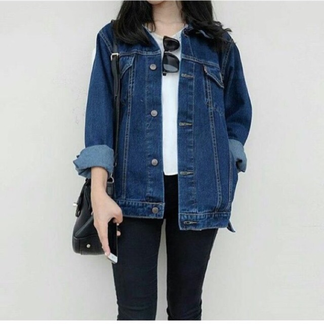 oversize jaket jeans