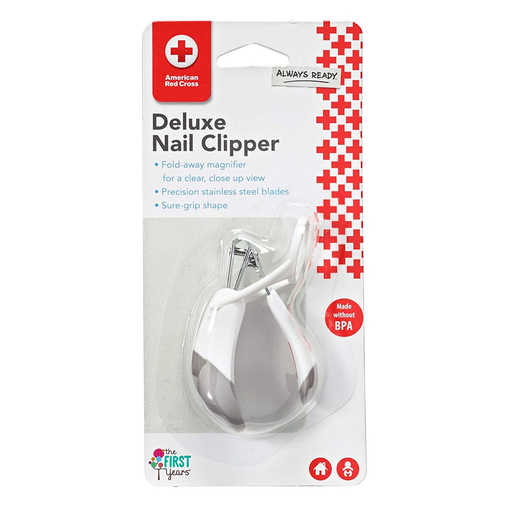 the first years american red cross deluxe nail clipper with magnifier