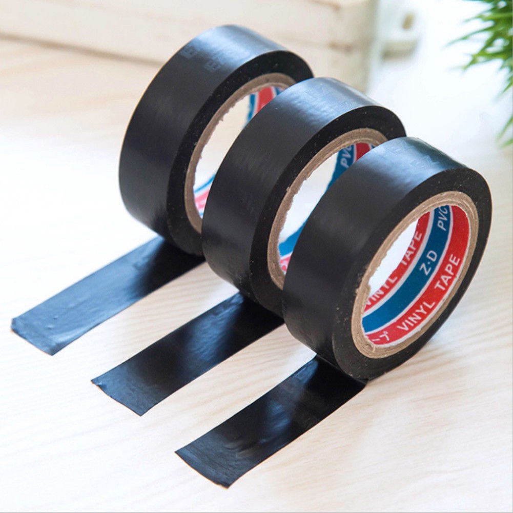 1 Roll PVC Electrical Wire Insulating Tape Roll  Black 6M Length 16mm Wide 