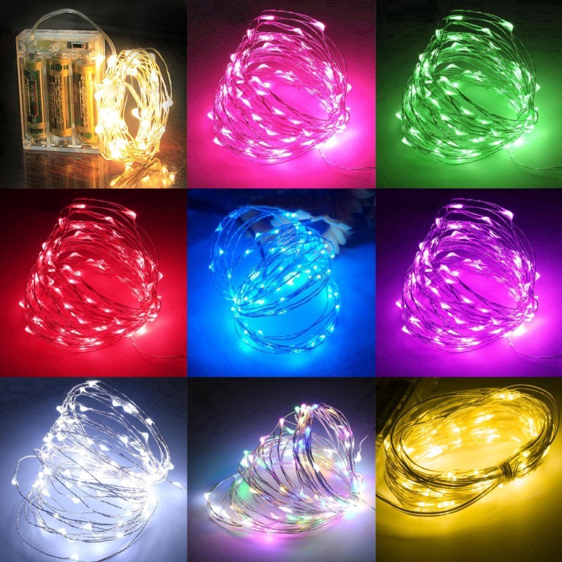Waterproof 20/50/100 LEDs String Copper Wire Fairy Lights Battery Powered 5M/10M