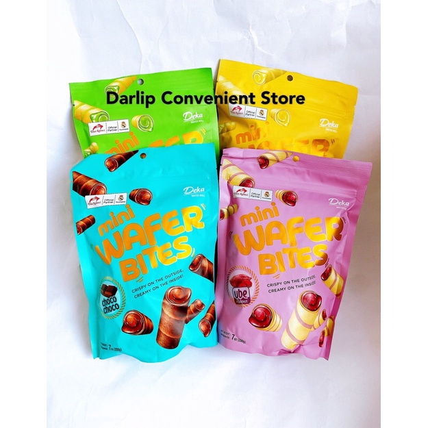 Shop Malaysia Deka Mini Wafer Bites Wafer Roll Ube Durian Matcha Choco Flavour Shopee Singapore