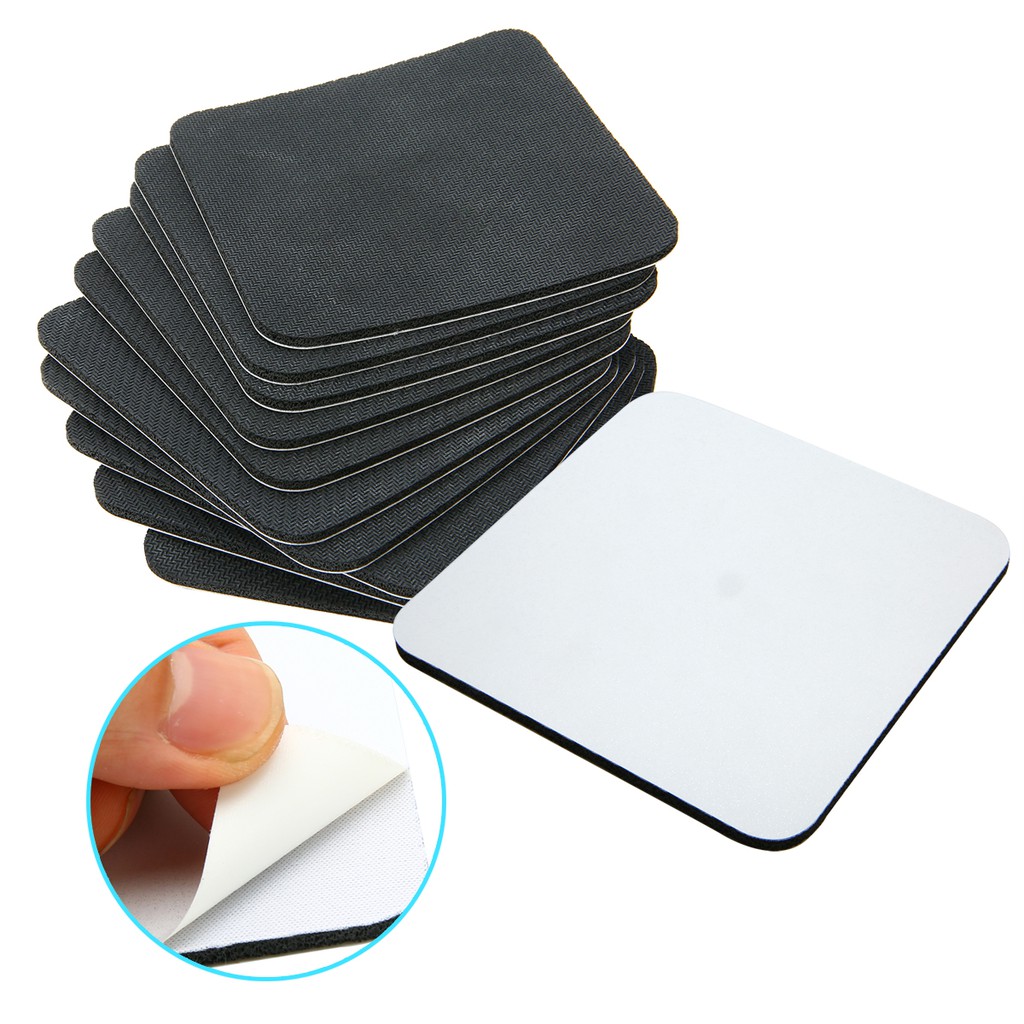 10 x 95*95mm Square Blank Rubber Coaster Sublimation Printing For Heat Press 