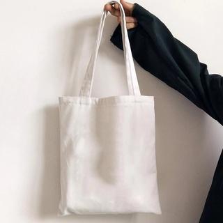 Image of thu nhỏ Plain Creamy White Canvas Shopping Bags,Foldable Reusable Fabric Tote Bag,Shoulder Top Eco Bag Gift #2