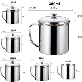 Details about   Stainless Steel Double Wall Mug Anti‑scald Coffee Tea Milk Cup With Lid For 