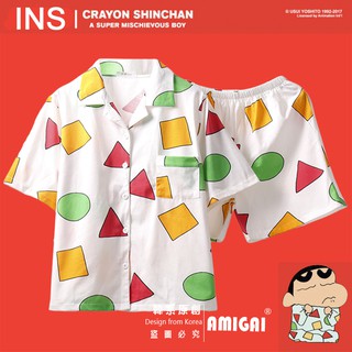 Crayon Shin Chan Cute cotton pajamas with short sleeves 