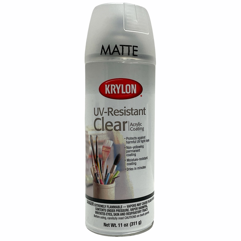 Krylon 1309 UV Resistant Crystal Clear Matte 11oz(311g) 724504013099 ...