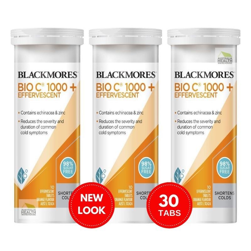 Blackmores Bio C 1000, Echinacea + Zinc 10 Effervescent Tablets (3pcs
