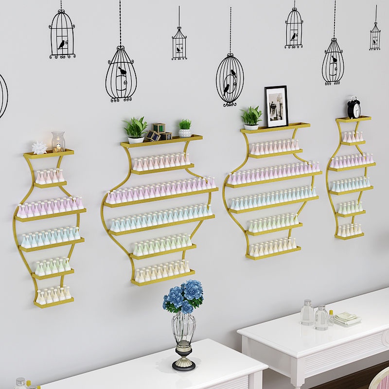 Manicure Shelf Cosmetics Lipstick Storage Rack Display Shelf Wall