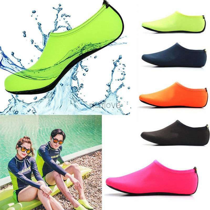 Mens Aqua Sock Beach Pool Wet Suit Surf Water Shoes 