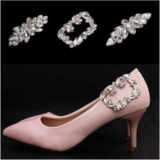 Image of thu nhỏ FOREVER Rhinestone Shiny Decorative Clips High Heel Charm Buckle Shoe Clip Women Wedding Square Clamp Bride Shoe Decorations #7