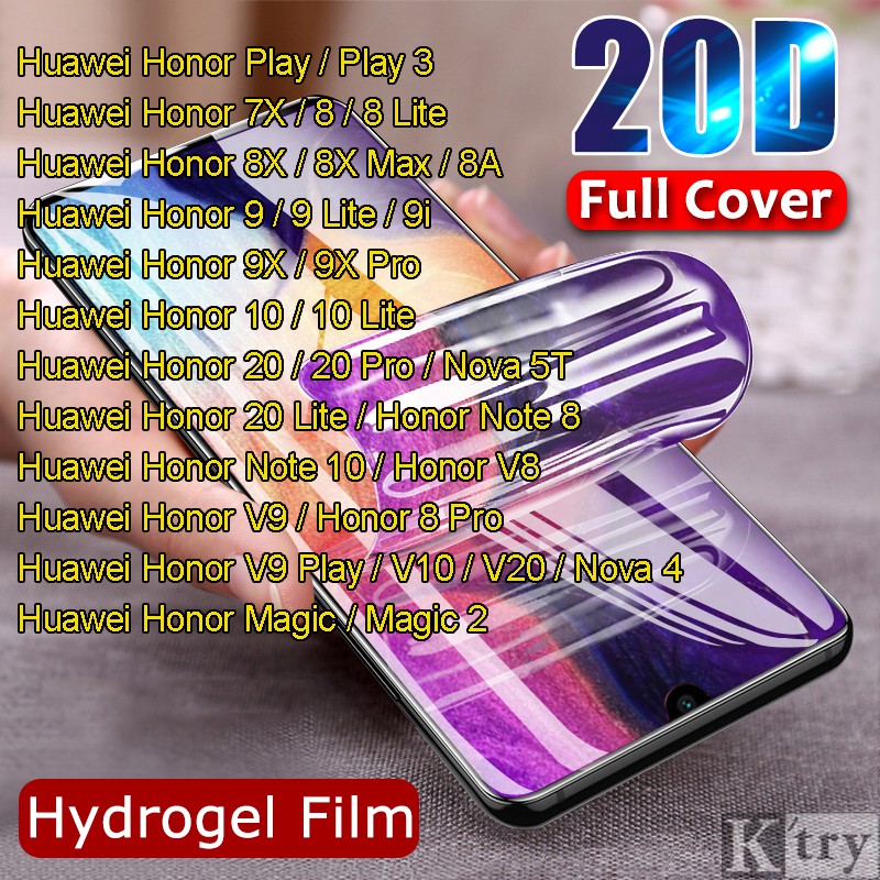 Ready Stock Hydrogel Screen Protector Huawei Honor Play 3 Honor 7x 8x Max 9x Pro Honor 8 9 10 20 Lite Honor 8a Honor 9i Honor 8