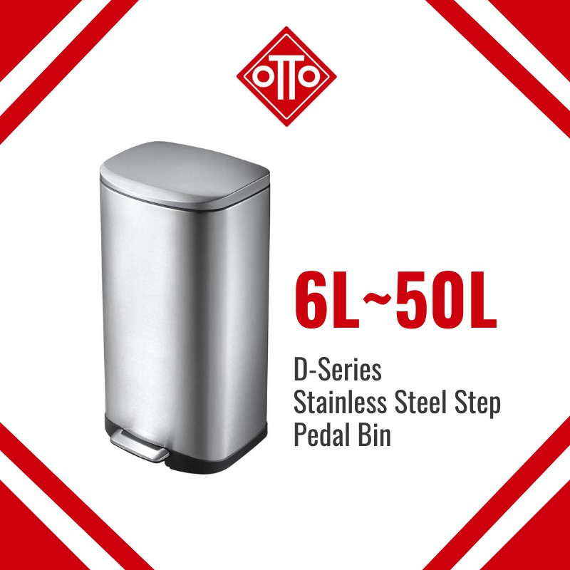 6L50L EKO DELLA Stainless Steel Pedal Bin with Soft Close /Step Bin