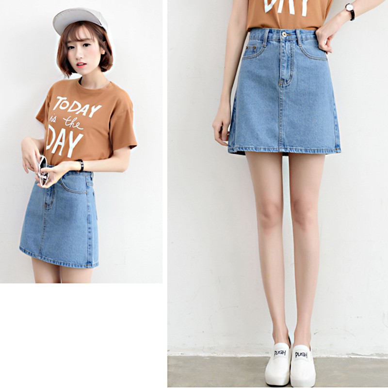 denim skirt shopee