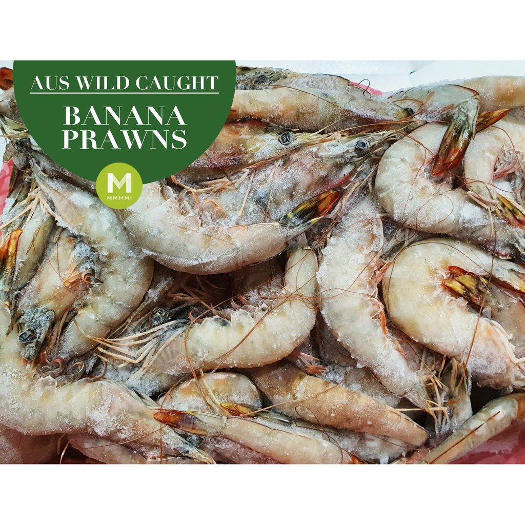 Frozen Aus Wild Caught Banana Prawns U15 3kg Shopee Singapore