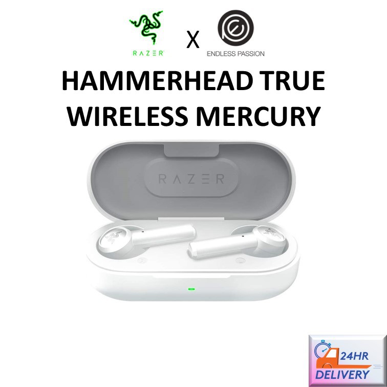 Razer Hammerhead True Wireless Bluetooth Earbuds Mercury White Shopee Singapore