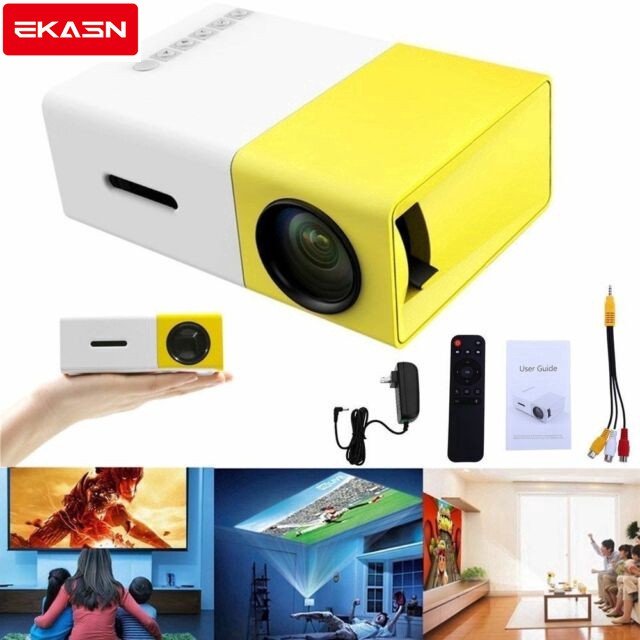 EKASN Mini Portable YG300 PRO LED 3d Home Theater Projector HD 1080p