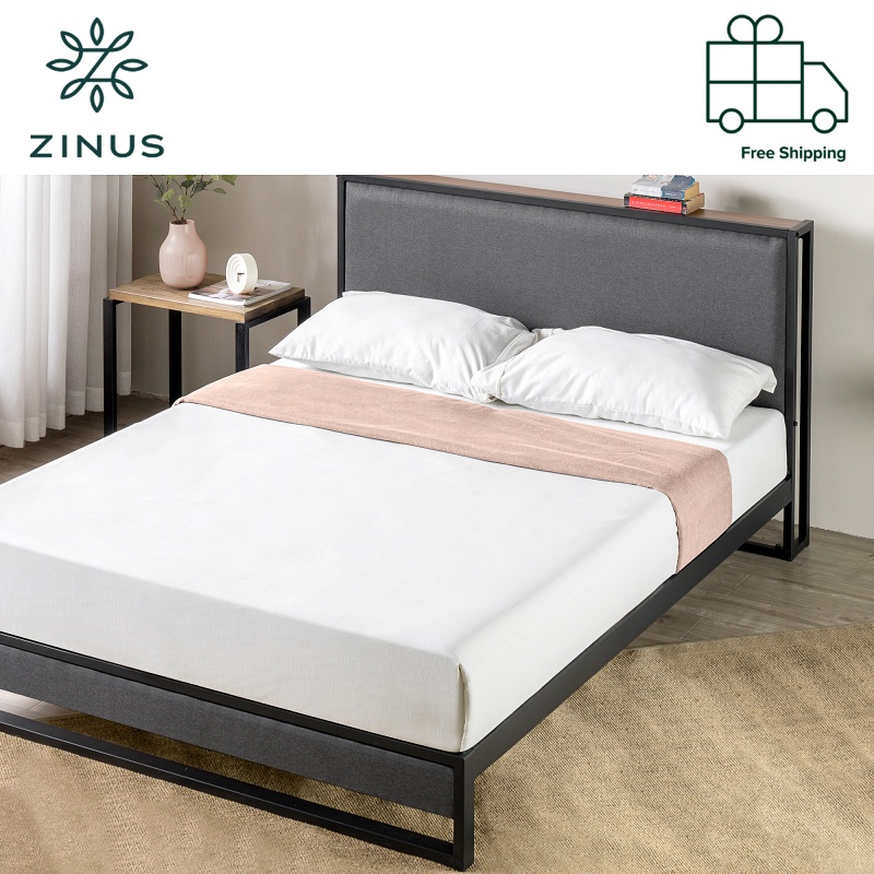 Zinus Christina Upholstered Platform, Zinus Trisha 7 Inch Platforma Bed Frame With Headboard Instructions
