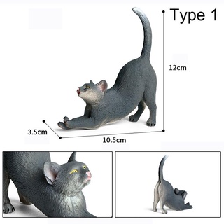 JONY1EC Stretching Cats Model Micro Landscape Educational Toy Science & Nature Farm Animal #2