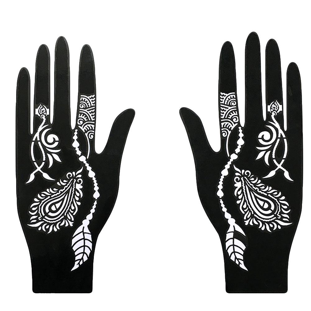 Reusable Chic Hand Stencil Template Henna Temporary Tattoo Sticker Body Arts Shopee Singapore