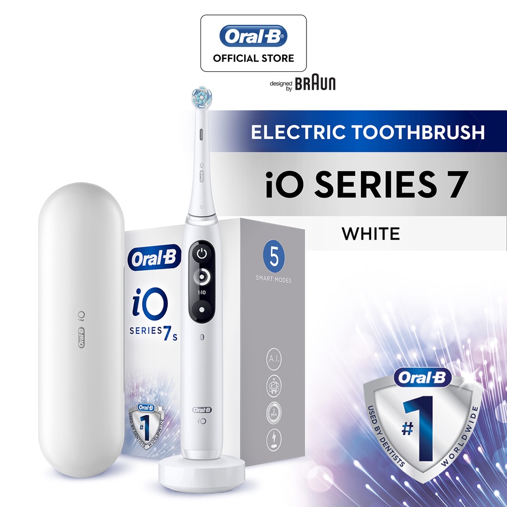OralB iO Series 7 Electric Toothbrush with Micro Vibration Bluetooth A.I Teeth Tracking iO7