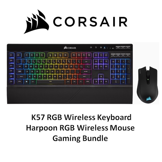(Bundle) Corsair K57 RGB Wireless KB and Harpoon RGB Wireless Mouse