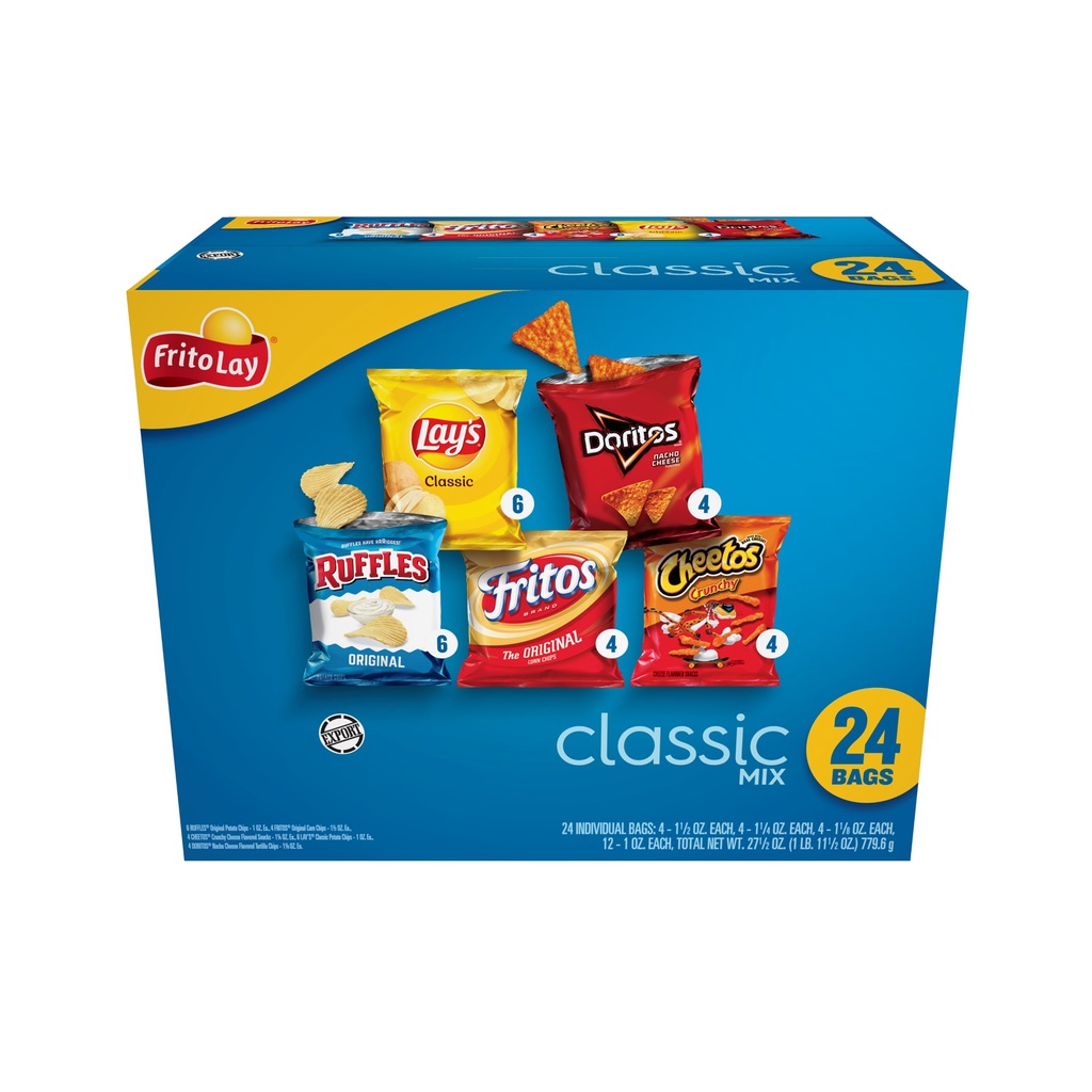 Lay's Variety Pack Cube Classic 779.6g (24 bags) - DKSHSG | Shopee ...