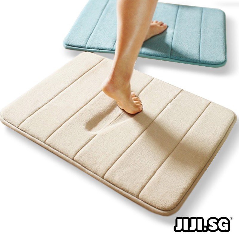 (JIJI SG) High Density Memory Foam Mat (Stripes) Memory Foam Bath floor Mat Shopee Singapore