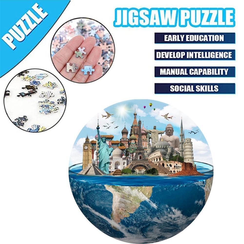 Round Puzzle 1000 Pieces 3d Jigsaw Puzzle Educational For Adults Kids Toy C5o5 Shopee Singapore