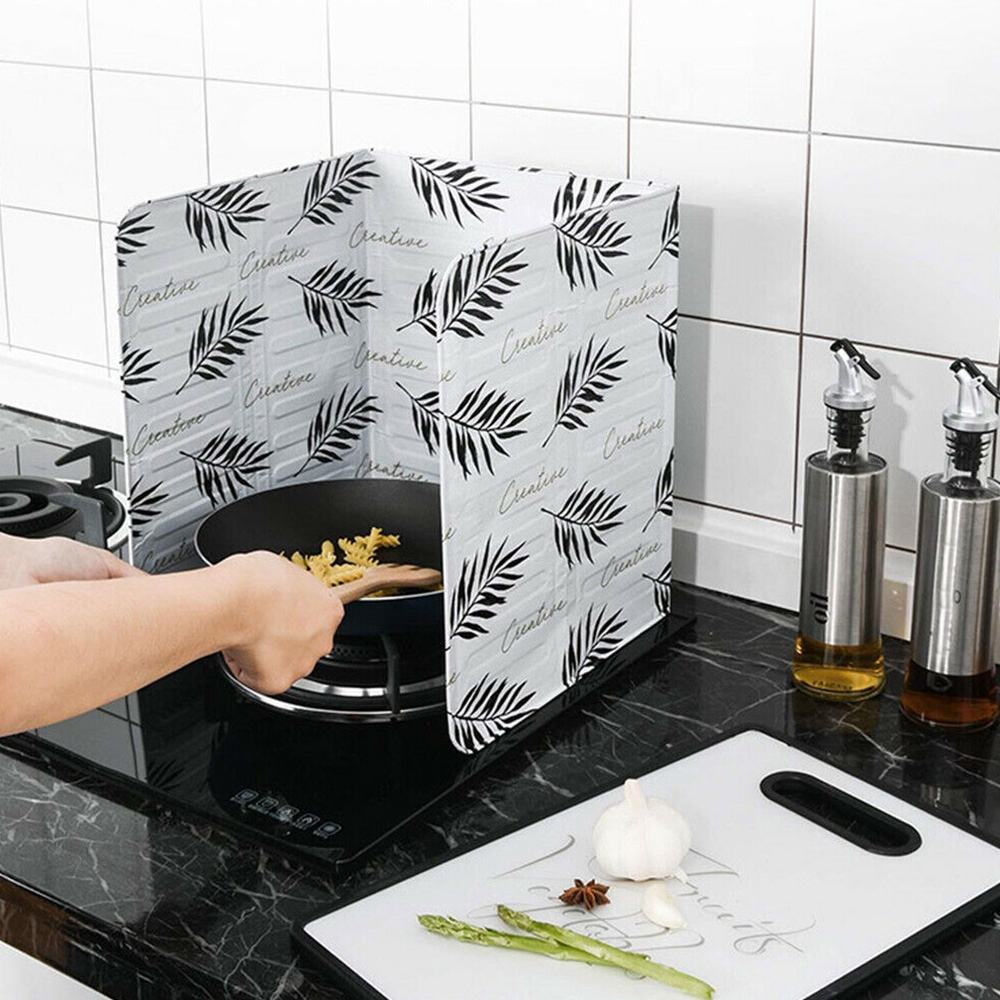 Kitchen Oil Splash Guard Anti Splatter Shield Stove Cooking Frying Aluminium Foil Screen Shopee Singapore