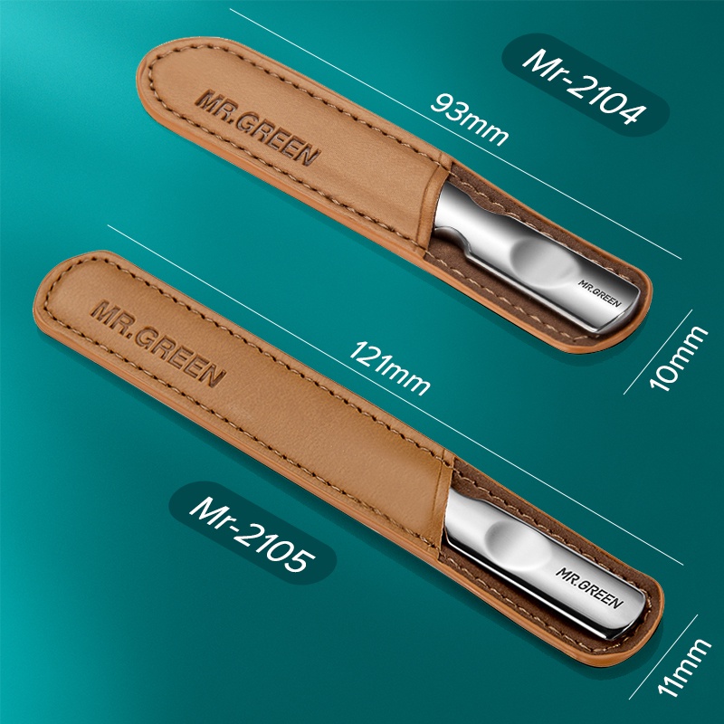 MR.GREEN Nail File Stainless Steel with Anti-Slip Handle and Leather Case  Double Sided and Files Nails | Shopee Singapore