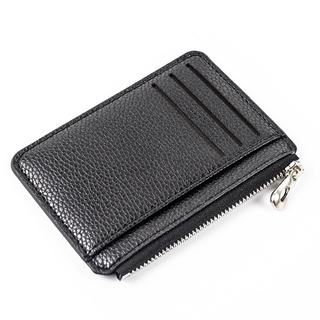 Hot Sale Men Wallet Solid Color Textured Pu Zipper Card Holder Mini Coin Purse New #3