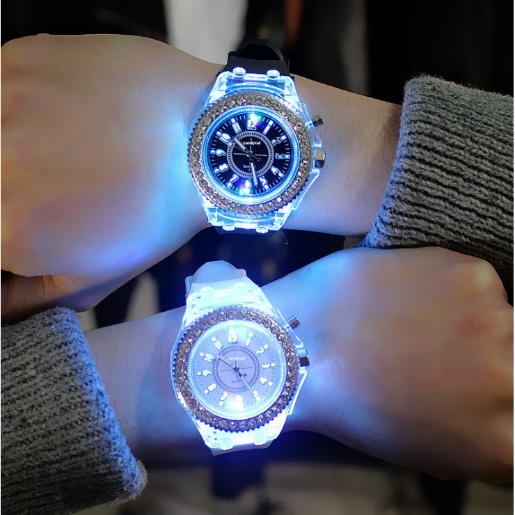 Ready Stock Couple Watch Jam Tangan Cancat Led Glow Watch Shopee Singapore