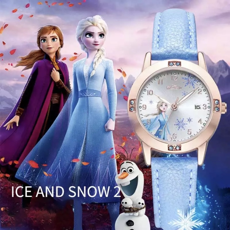 [Ready Stock] Princess Elsa Frozen Watch Frozen II Watch Children Watch