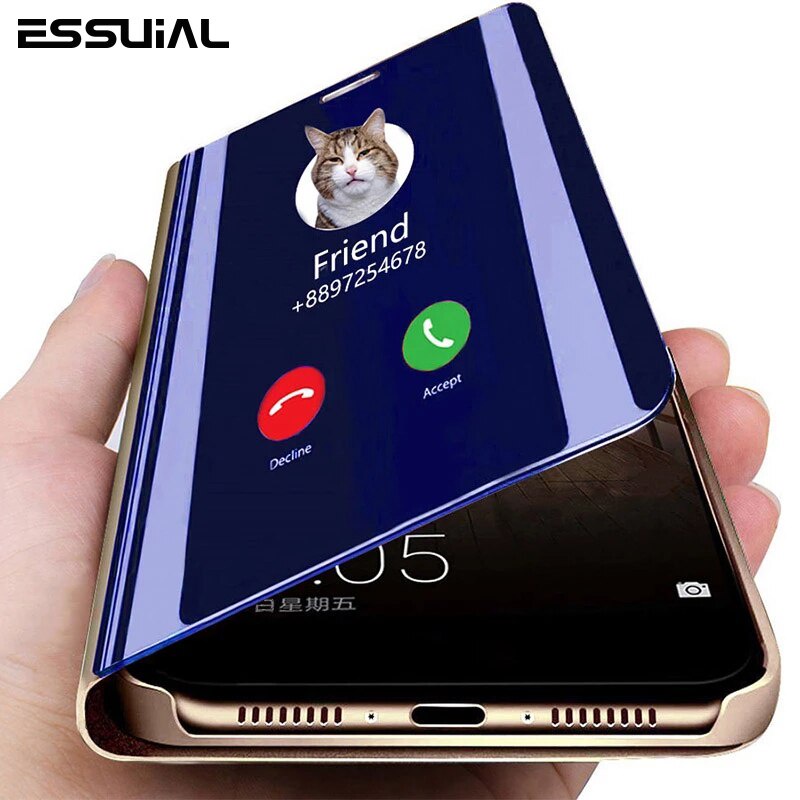Luxury Smart Mirror Flip Case For Xiaomi Poco X3 Pro X2 M2