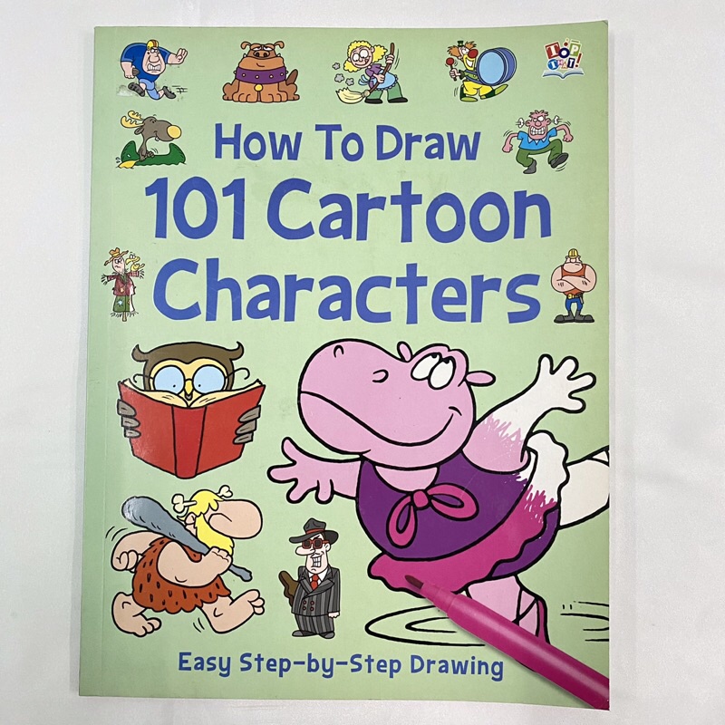 "How To Draw 101 Cartoon Characters" secondhand activity book cartoon ...