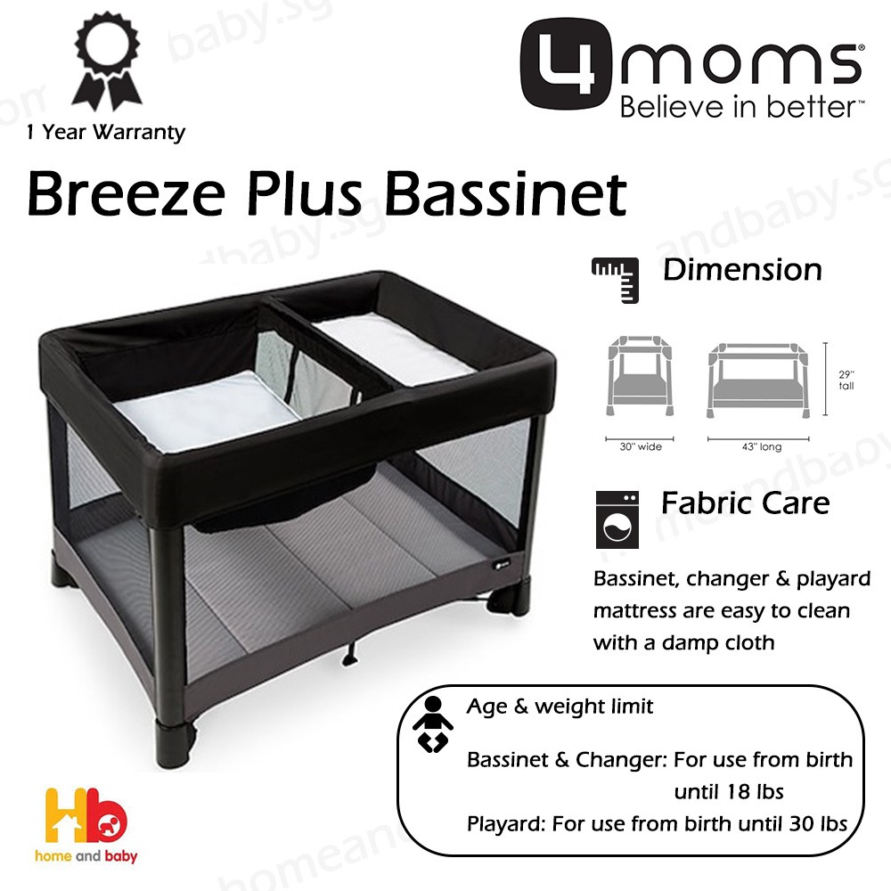 4moms breeze plus bassinet
