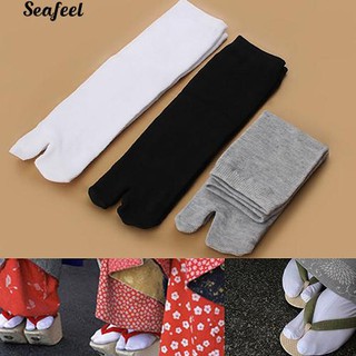 🔥 Seafeel 1 Pair Unisex Japanese Kimono Flip Flop Sandal Split Toe Tabi Ninja Geta Socks