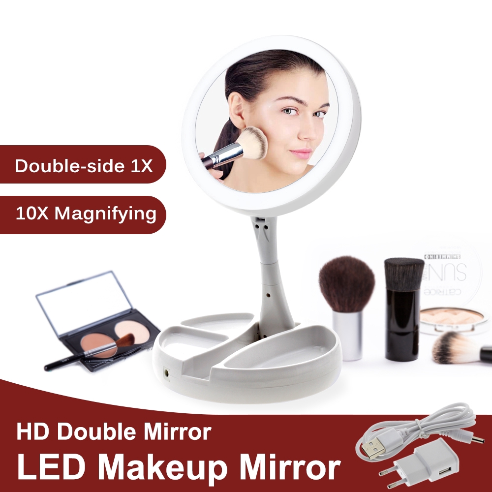 Lighted Makeup Mirror Battery Powered Saubhaya Makeup