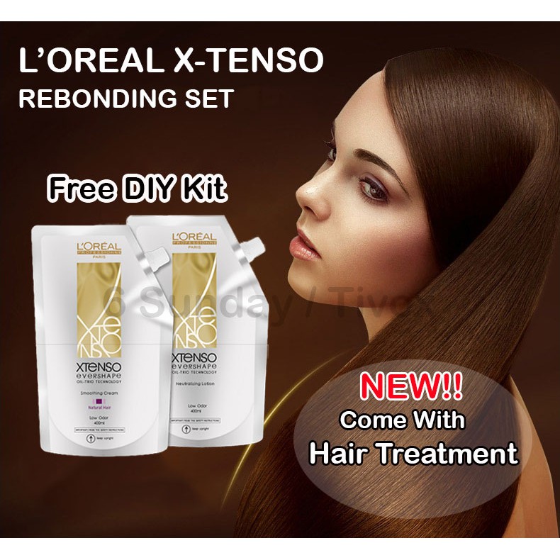 Loreal hair straightening cream rebonding cream Evershap Gold Shopee