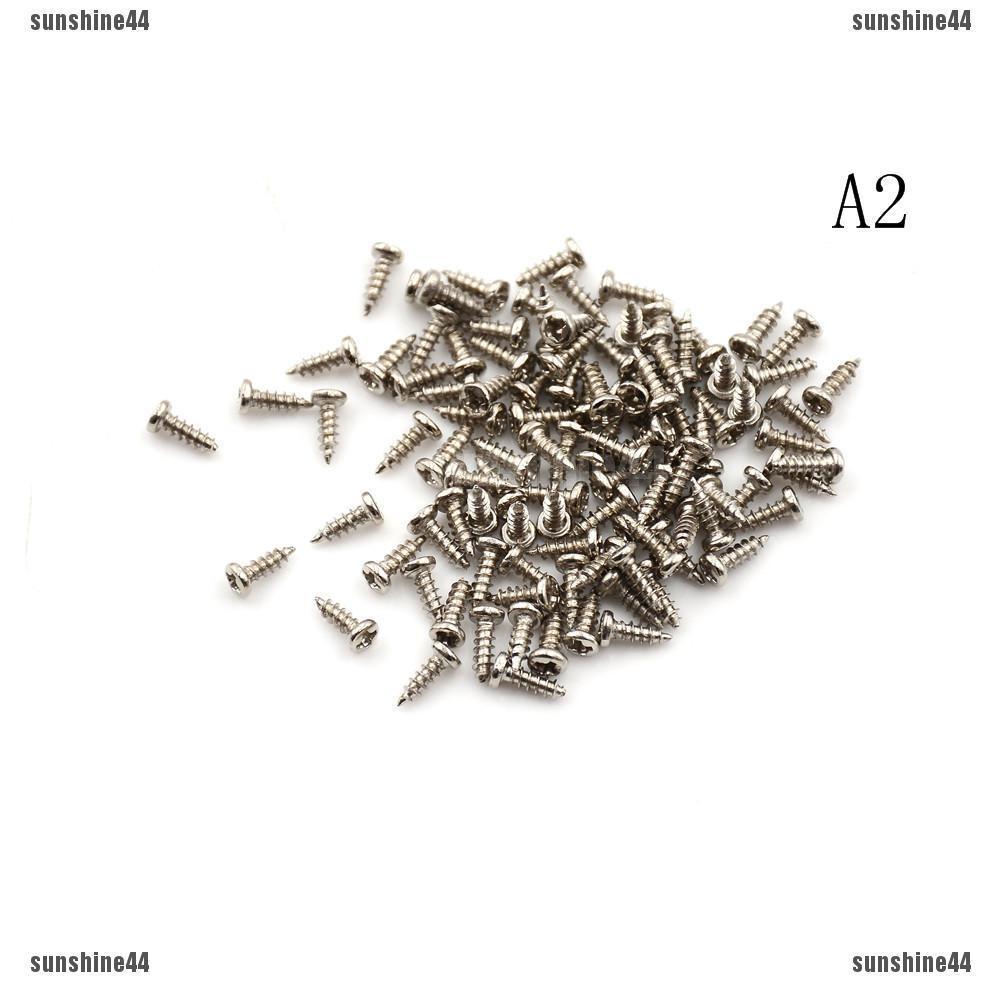 100pcs M2 Screw Thread Diameter Round Head Cross Screws Self Tapping